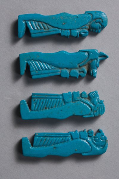 Amulets of the four sons of Horus, Late Dynastic Period by Late Period Egyptian