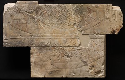 Two Boats with Female Mourners by Late Period Egyptian