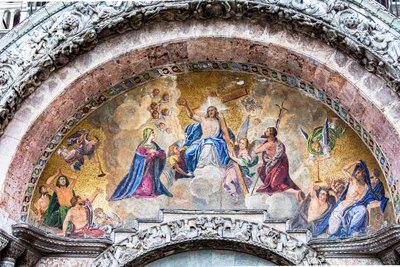 Christ in Glory Between the Virgin Mary and St. John the Baptist by Lattanzio Querena