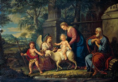 The Holy Family with St John the Baptist by Lattanzio Querena