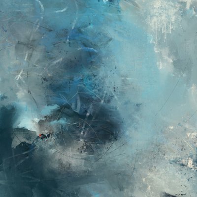 Abstract Ocean Blues by Laura H Gibson