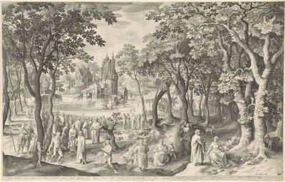 Landscape with Ruins of a Round Temple (series title: Landscapes with Ancient Roman Buildings) by Laurens Barata