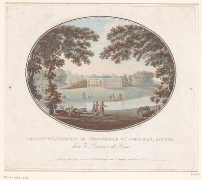 View of the Country House of Sir William Portman at Bryanston (English Gardens) by Laurent Guyot
