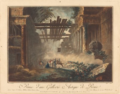 Ruins of an Ancient Gallery in Rome by Laurent Guyot after Hubert Robert