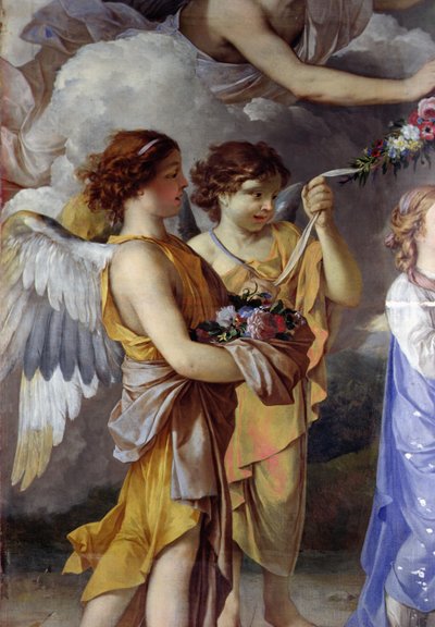 The Education of the Virgin (detail) by Laurent de (workshop of) La Hyre
