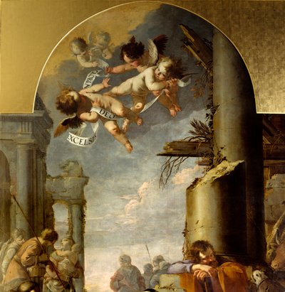 The Adoration of the Shepherds (detail). Painting by Laurent de la Hyre by Laurent de la Hyre