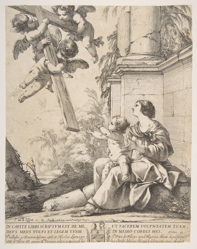 Virgin and Child with Angels by Laurent de la Hyre