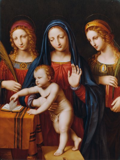 Madonna with Child, St. Catherine, and St. Barbara by Laurenz Herr