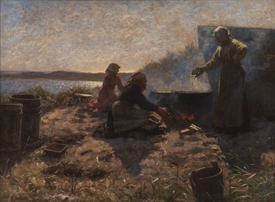 Boiling Train Oil at Nymindegab, Jutland by Laurits Regner Tuxen