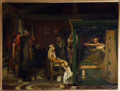 Fredegund visits Bishop Praetextatus on his deathbed by Lawrence Alma Tadema