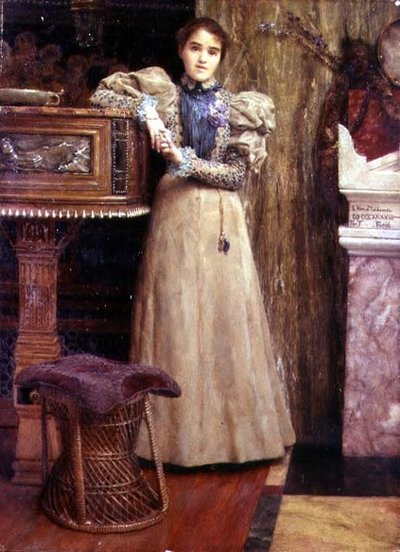Portrait of Clothilde Enid, Daughter of Edward Onslow Ford by Lawrence Alma Tadema