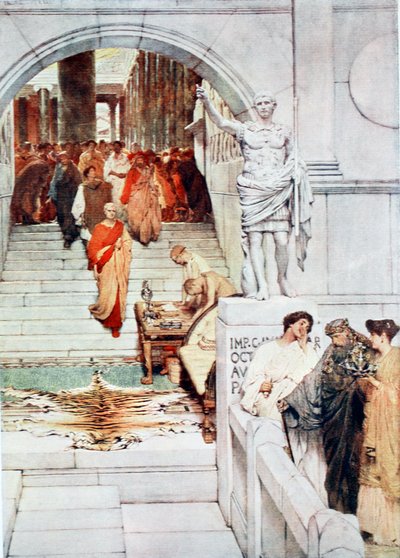 A visit of Agrippa to Augustus, illustration from 
