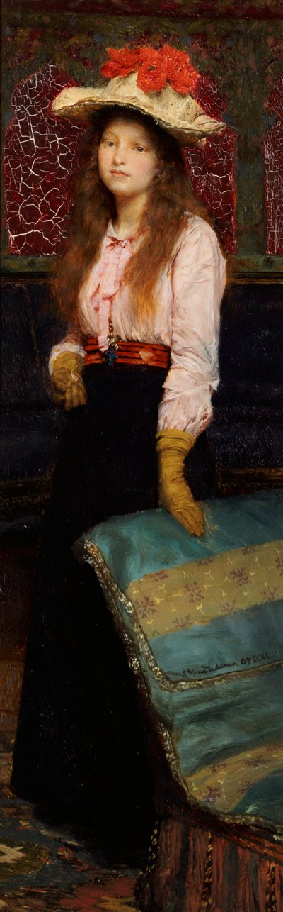 Portrait of Miss MacWirter, Small Full Length in an Interior, 1888 by Lawrence Alma Tadema