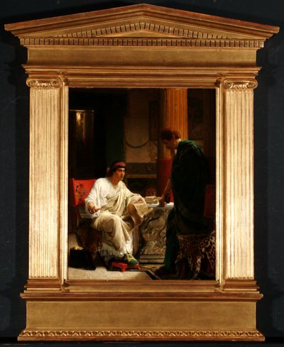 Vespasian hearing from one of his generals of the taking of Jerusalem by Titus, 1866 by Lawrence Alma Tadema