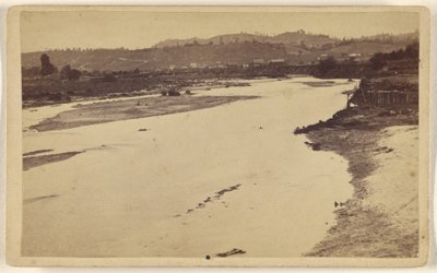 Looking up the San Lorenzo, From the Foot Bridge, Santa Cruz by Lawrence and Houseworth