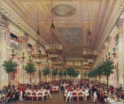 Banquet given at the Tuileries for the marriage of Leopold I to Princess Louise Marie of Orleans by Le Baron Attalin