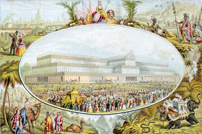 Queen Victoria Arriving to Open the Great Exhibition at the Crystal Palace, London by Le Blond