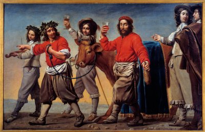 Procession of fatty beef also says the wine festival by Le Nain Brothers