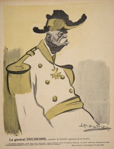 General Duchesne, member of the War Council, illustration from 