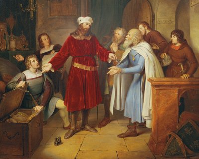 Leopold of Babenberg Hands Over His Treasures to the Citizens of Vienna by Leander Russ