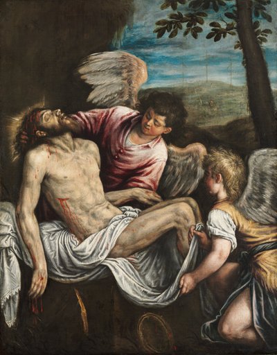 The Dead Christ with Angels by Leandro da Ponte Bassano