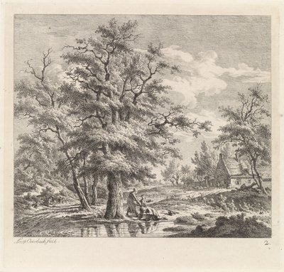 Two Boys by a Lake by Leendert Overbeek