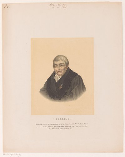 Portrait of Herman Tollius by Leendert Springer (I)