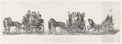 Invitation for a Concert, the Ball and Drunken Students, 1835 by Leendert Springer (I)
