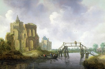 The Bridge at Heemstede, Outside Haarlem by Leendert or Leonard Knijff