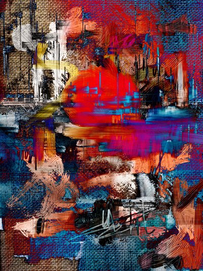 Dynamic Colorful Layers by Lembayung senja studio [Vintage Poster]