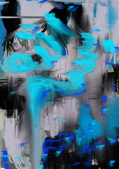 Vibrant Abstract Flow by Lembayung senja studio [Vintage Poster]