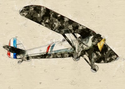 Vintage Aviation Sketch by Lembayung senja studio [Vintage Poster]