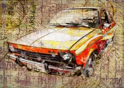 Vintage Car Art by Lembayung senja studio [Vintage Poster]