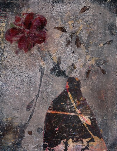 Moody Red Flowers by Lena Ru