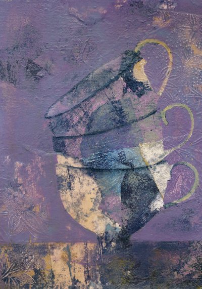 Stacked Purple Cups by Lena Ru