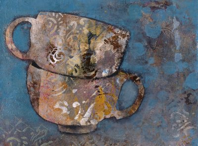 Stacked Rustic Teacups by Lena Ru