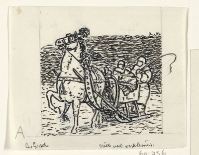 Sleigh Pulled by a Horse by Leo Gestel (signed by artist)