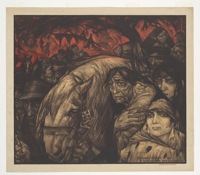 The Flight from Belgium by Leo Gestel (signed by artist)