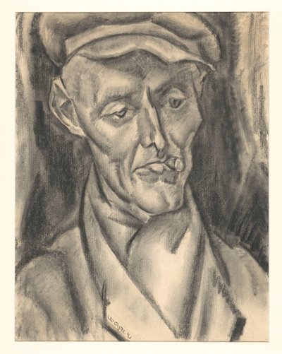 Man with Cap and Cigar by Leo Gestel (signed by artist)