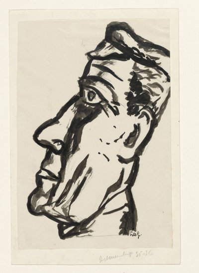Head of a Man by Leo Gestel (signed by artist)