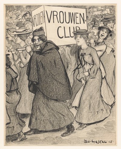 Women in a parade of a women