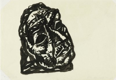 Head of a Man Looking Upwards to the Right by Leo Gestel