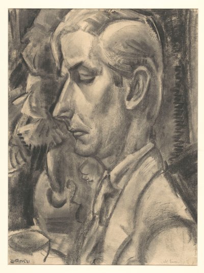 Portrait of Dé Essers, Woodcarver and Draughtsman by Leo Gestel
