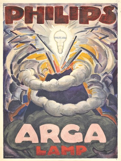 Poster Advertising Philips Arga Lamp, c.1918 by Leo Gestel