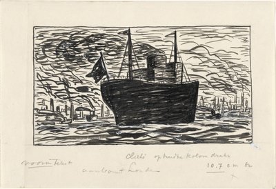 Ship Enters the Port of London by Leo Gestel
