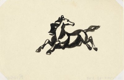 Jumping Horse with Head Turned Back by Leo Gestel