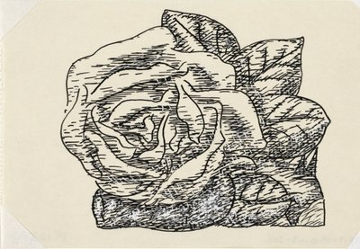 Untitled (Rose) Vignette for Biography of Gestel by Prof. W. van der Pluym by Leo Gestel