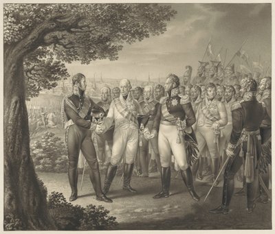First Meeting of the Allied Monarchs with Their Ministers in Prague, August 18, 1813 by Leo Wolf
