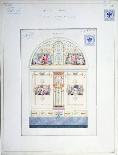 Mural design for the Hermitage, St. Petersburg, c.1840 by Leo von Klenze