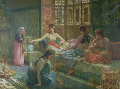 Interior of a Harem, c.1865 by Leon Auguste Adolphe Belly